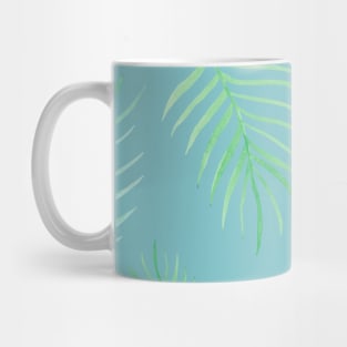 Watercolor Green Palm Leaves Mug